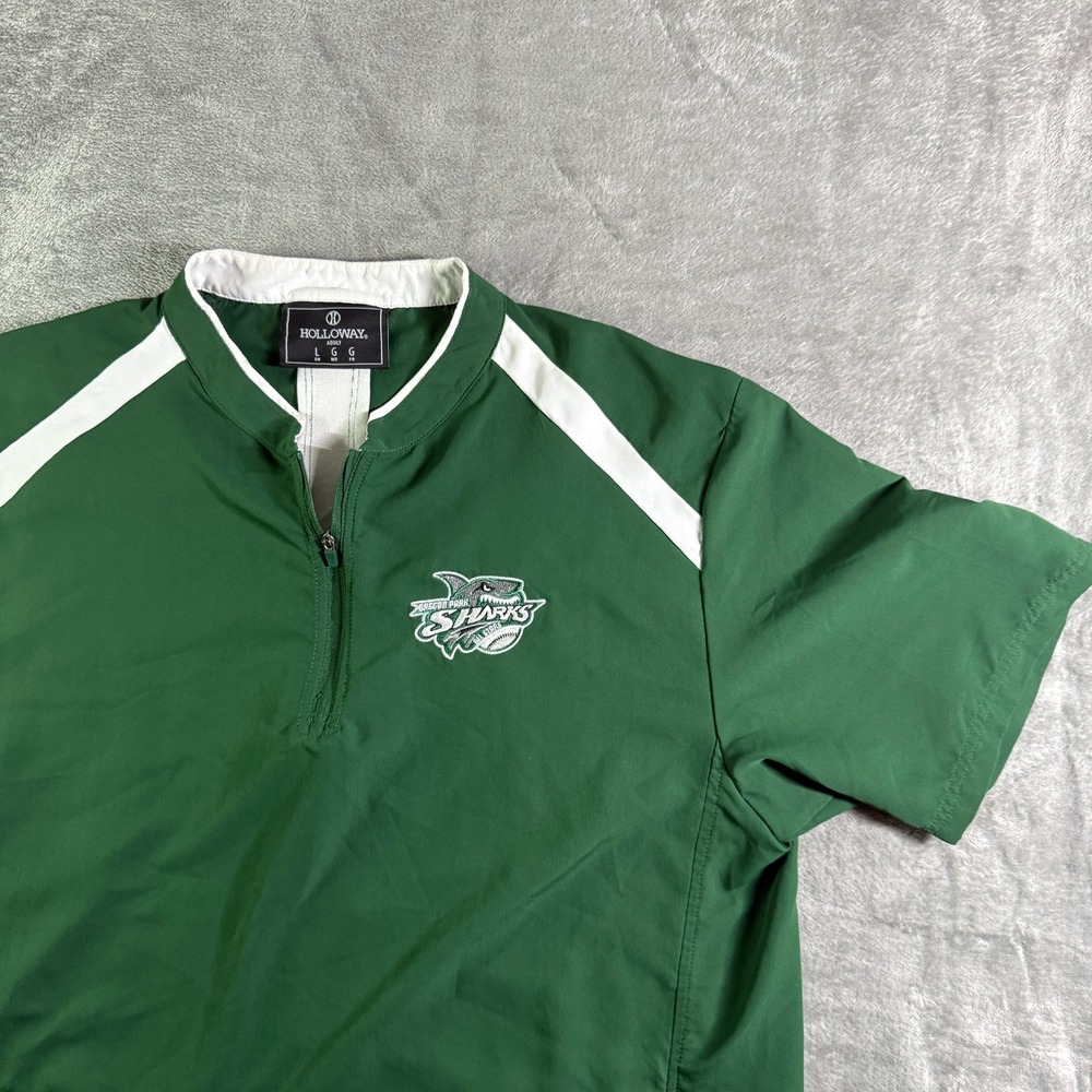 Holloway Oregon Park Sharks Allstar Baseball Pullover Short Sleeve Jacket Large - Picture 1 of 10